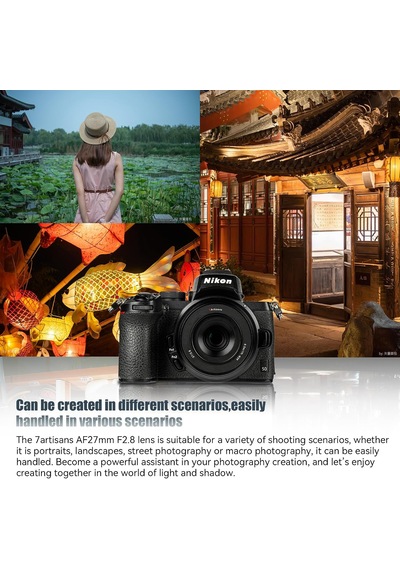 Autofocus 27mm F2.8 Aps-c Çerçeve Lens, F2.8 Geniş Diyafram, Otomatik/manuel Diyafram Ve Yüz/göz Tanıma Desteği, Nikon Z Mount Z50/z30 İle Uyumlu Çok Renkli