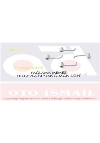 VITESSE 111 Yağlama Memesi Sol Kangoo Megane Laguna 1.9D F8Q F9Q F4P