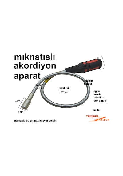 Mıknatıslı Tornavida Tamirci Aparatı Manyetik Mıknatıs Akordiyon