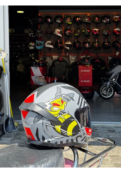 Mts Fullface Kask Ece2206 Sertifikalı Güneş Vizörlü Gri