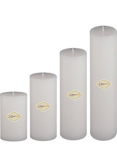 Medium 4 Lü Set Mum Çap 7 Cm Beyaz Beyaz