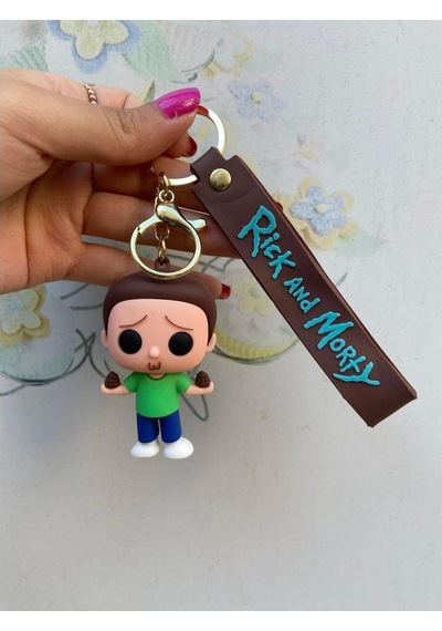 Piraye Gift Rick And Morty Silikon Anahtarlık Çanta Süsü-morty-1698