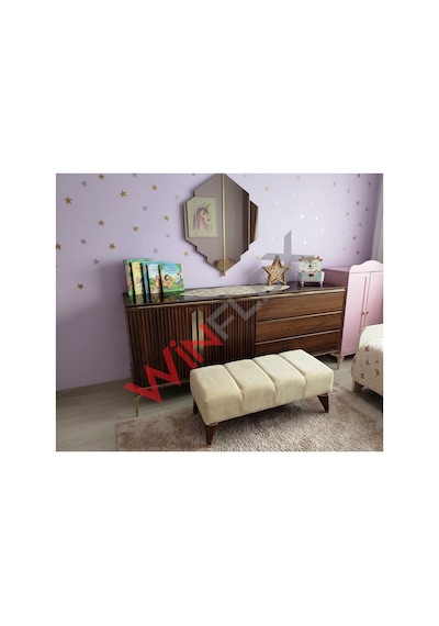 Winflex Şık Ve Fonksiyonel Dekoratif Puf 38x100 Cm Krem