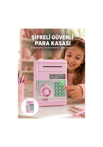 8753tknd Şifreli Elektronik Para Biriktirme Kumbarası Büyük Kapasiteli 893hmng