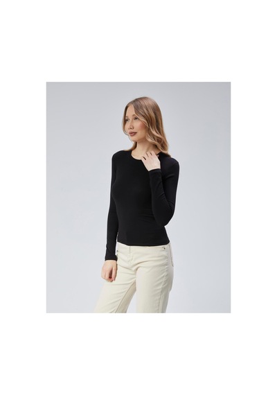 Virago Soft Cotton Yuvarlak Yaka Uzun Kol Bluz/body Siyah - 686786243 Siyah - 686786243 Siyah