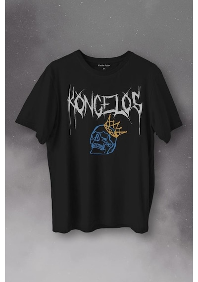 Kongelos Kralsız Taç Gothic Urban Baskılı Tişört Unisex T-shirt 001