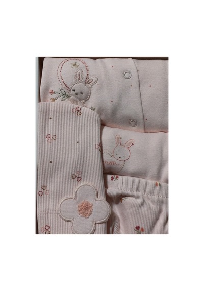 Caramell Kız Bebek Yeni Sezon 4lü Hastane Çıkışı Love Bunny 2525 Pembe Pembe