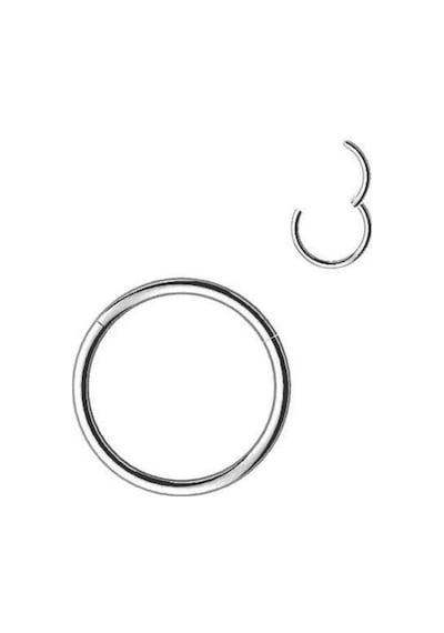 Gümüş Renk Paslanmaz Kararmaz Cerrahi Çelik Tam Halka Kıkırdak Tragus Helix Çelik Piercing - 3172 Gümüş