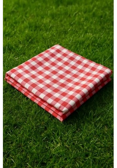 5li Piknik Seti, Piknik Masa Örtüsü 145x145cm Ve 4 Piknik Peçetesi 36x36cm Açık Bakır