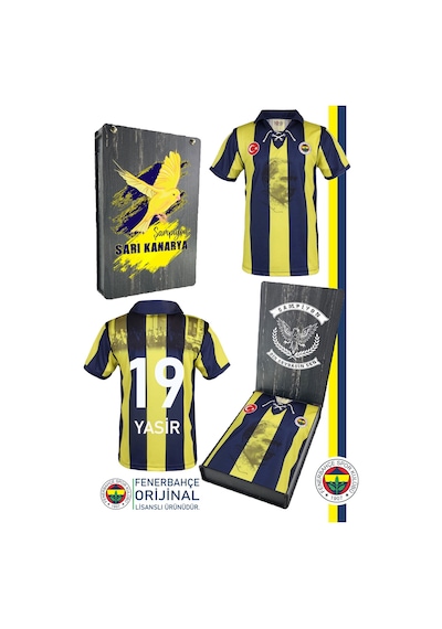 Fenerium Fenerbahçe Lisanslı Kişiye Özel 100. Yıl Forma Kanarya Baskılı Ahşap Kutulu Sarı-Lacivert Sarı - Lacivert Fenerium Fenerbahçe Lisanslı Kişiye Özel 100. Yıl Forma Kanarya Baskılı Ahşap Kutulu Sarı-Lacivert Sarı - Lacivert