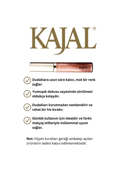 Kajal Likit Dudak Parlatıcısı Ruj & Liquid Lipstick 818