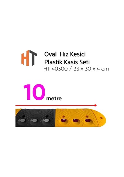 Oval Hız Kesici, Plastik Kasis Seti 10 Metre