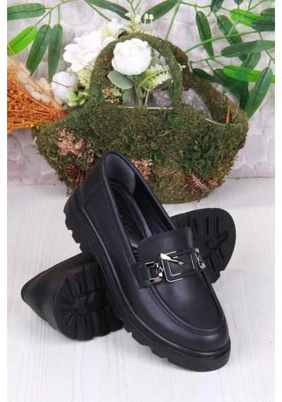 Papuçcity Fncy 03162 Kadın Günlük Loafer Ayakkabı Siyah