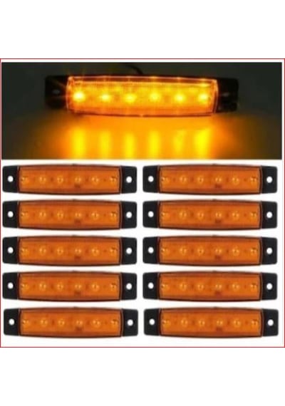 10 Adet Parmak Lamba 6 Ledli Sarı