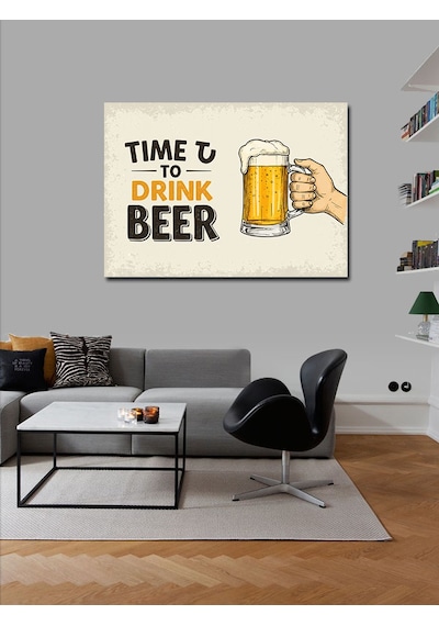 Kanvas Tablo Bir Bira İçme Zamanı