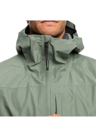 Quiksilver Over Cast Gore Tex Erkek Yeşil Ceket Siyah