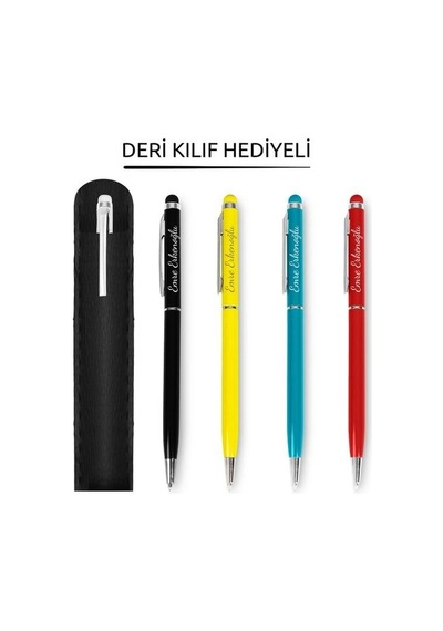 Özel Tasarım Defter & Kişiye Özel Beyaz Ayna & Renkli Touch Pen Kalem & Kişiye Özel Kupa Hediye Seti