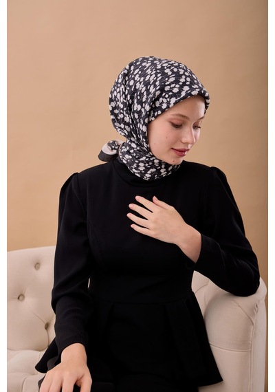 Silk Home Aura Eşarp 140005-02 Koyu Lacivert, Beyaz, Vizon