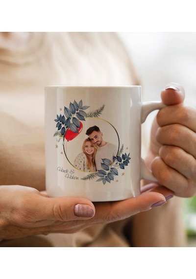 Yılbaşı Hediyesi Bk Gift Kişiye Özel İsimli Fotoğraflı Beyaz Kupa Bardak Ve Yeni Yıl Dilekleri Şans Kurabiyesi Hediye Seti-1, Sevgiliye Hediye, Arkadaşa Hediye