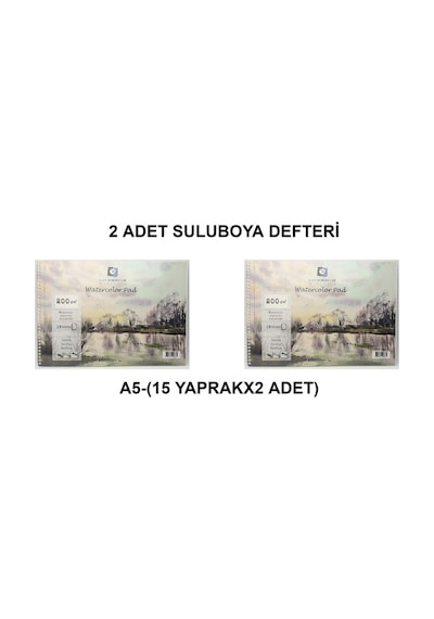 A5 200 Gr 15 Li Spr Suluboya Defteri 2 Adet
