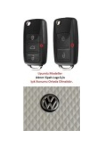 Volkswagen Anahtar Logosu 14mm Vw Kumanda Logosu 2 Adet 3c0837891