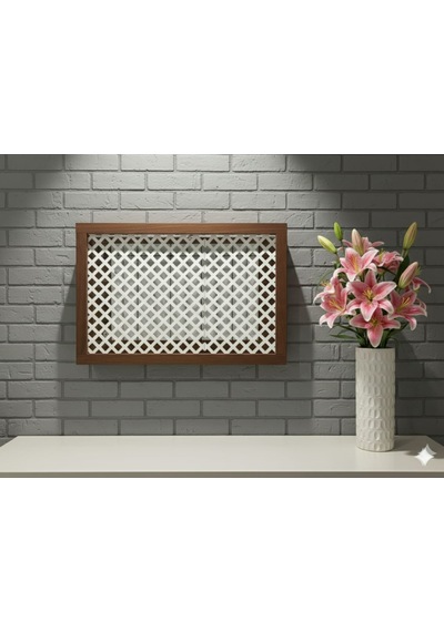 Modern Dekoratif Duvara Asılabilir Mdf Sigorta Ve Modem-wifi Saklama Kutusu 30x40 Cm Derinlik 10cm Ahşap