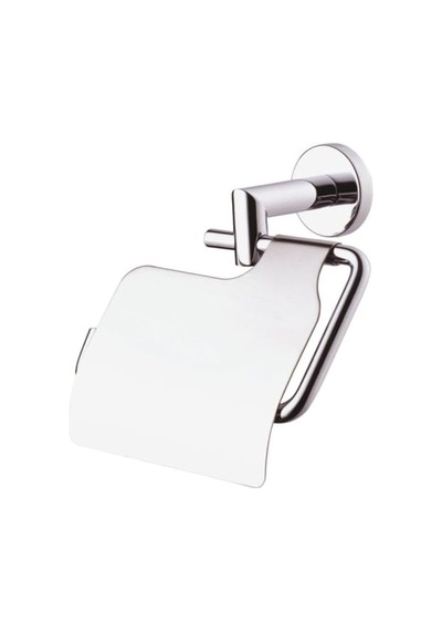 Kapaklı Tuvalet Kağıtlığı, Krom Renk, Modern Tasarım 16.5 x 12.2 x 11.2 CM