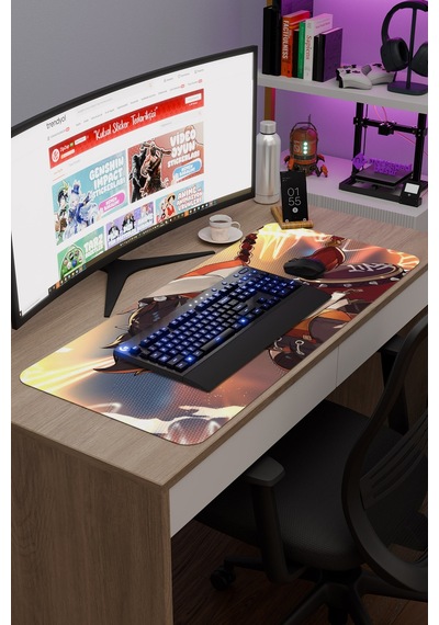 Xinyan Genshin Impact Anime Oyuncu V4 - 90x40 Xxl Gaming Mouse Pad Fare Altlığı