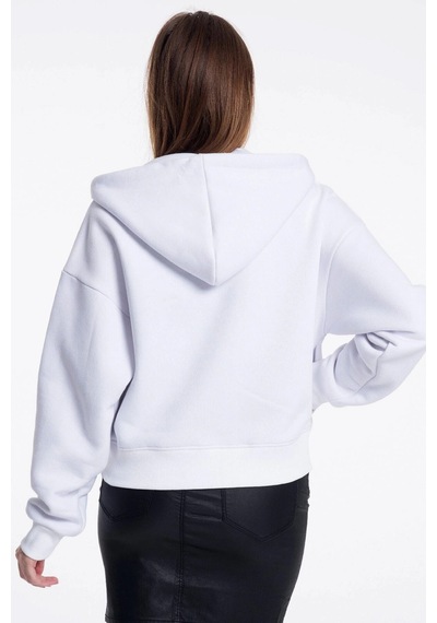 Caya Beyaz Kadın Sweatshirt Beyaz