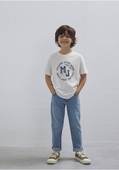 Mavi - Mj Logo Baskılı Ekru Tişört 6610395-70057 Ekru