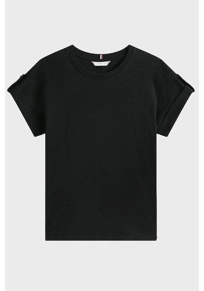 Tommy Hilfiger Bayan T Shirt Ww0ww45628 Bds Siyah SIYAH