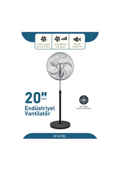 Sinbo Sf-6792 Ayaklı Vantilatör - Siyah - 130 Watt