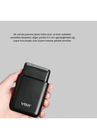 Ultra İnce Çift Başlıklı Elektrikli Tıraş Makinesi Usb Şarjlı Kompakt Tasarım