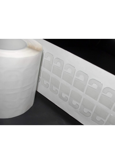 Ürün Askı Etiketi Plastik Yapışkanlı Kanca Tipi 4x2,8 Cm 1000 Adet Ht349