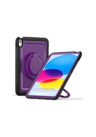Apple Uyumlu iPad Air 11inç M4/m3/m2 2026-2024 Kılıf Askılı Silikon Handle Ring Yüzüklü Amour Tank Case
