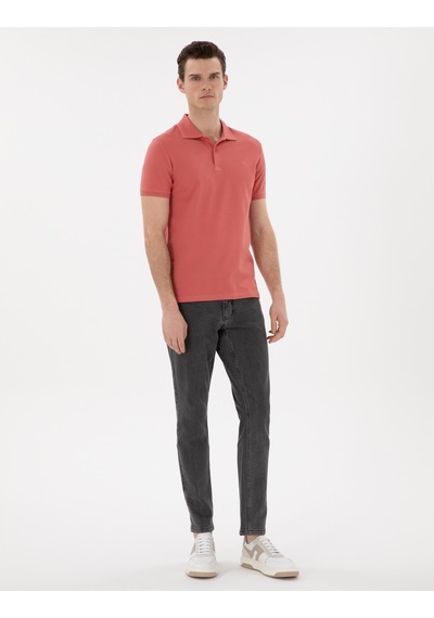 Pierre Cardin Erkek Mercan Tişört Basic 50306448-vr186 MERCAN