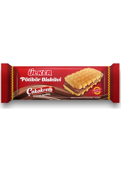 Ülker Çokokrem Kremalı Sandviç Pötibör Bisküvi 229 Gr X 12 Adet