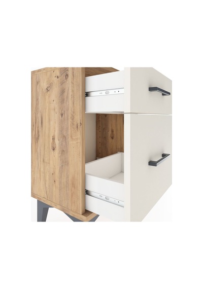 Arges Komodin 2 Çekmeceli 44x30x64 Çam-aytaşı Çam