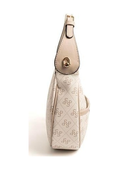 Silver Polo Sp1194 Kadın Omuz Çantası Monogram Bej-kum