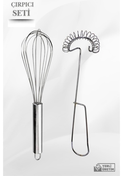 2'li Paslanmaz Çırpıcı Set , Metal Yumurta Çırpıcı Seti Paslanmaz Çelik Diğer