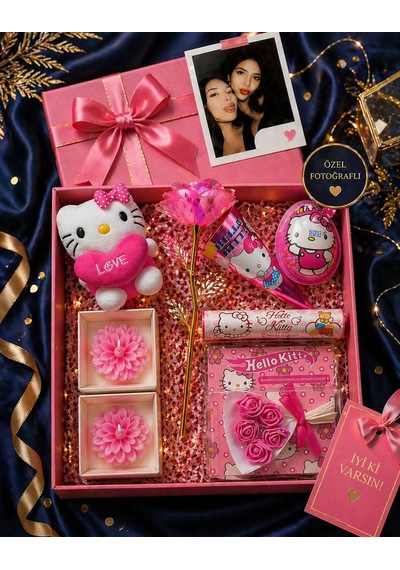 +10 Parça Hello Kitty Hediye Kutusu Lisanslı