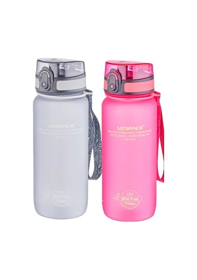 Uzspace 650 Ml 2 Li Set Tritan Su Matarası Sızdırma Koku Bpa Yok