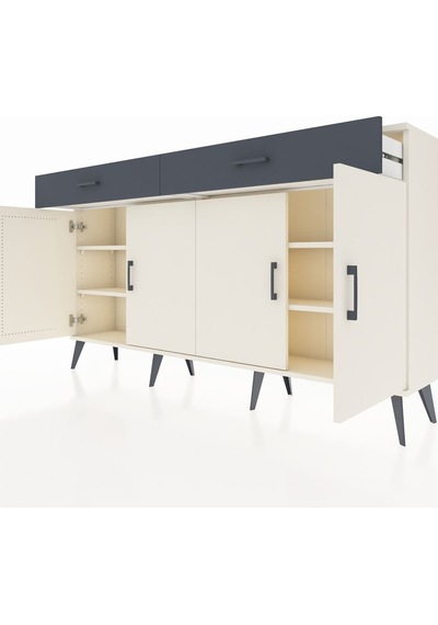 Arges Konsol 4 Raflı 2 Çekmeceli 4 Kapaklı 176x30x99 Aytaşı-aytaşı/antrasit Aytası/antrasıt - Aytası Arges Konsol 4 Raflı 2 Çekmeceli 4 Kapaklı 176x30x99 Aytaşı-aytaşı/antrasit Aytası/antrasıt - Aytası