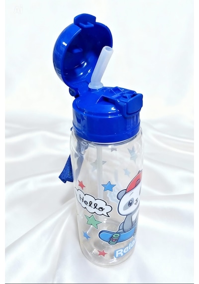 Askılı Pipetli 500 Ml Suluk/ Matara Tritan Rlx423 mavi