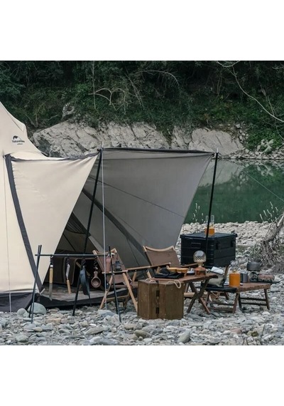 Naturehike Moğol Glamping 4 Kişilik Piramid Çadır Açık Bej
