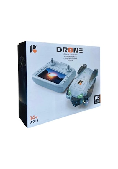 R08 Kumandadan Ekranlı Drone Çift Kamera Yedek Bataryalı App Kontrollü Quadcopter