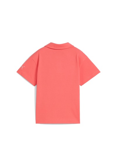 Puma Cats Club Pıque Çocuk Polo 685360 24 KIrmızı Kırmızı