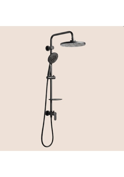 Valtemo Deluxe Black Rain Duş Seti Siyah