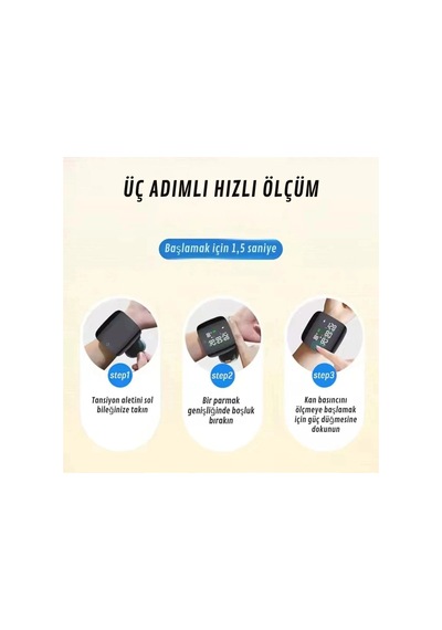 Dijital Türkçe Konuşan Bilekten Tam Otomatik Ölçme Aleti Renkli Akıllı Lcd Sesli Uyarı