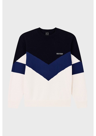 Armani Exchange Pamuklu Bisiklet Yaka Renk Bloklu Kazak Erkek Kazak Xm003561 Af18754 M0413 Beyaz-lacivert Beyaz - Lacivert Armani Exchange Pamuklu Bisiklet Yaka Renk Bloklu Kazak Erkek Kazak Xm003561 Af18754 M0413 Beyaz-lacivert Beyaz - Lacivert